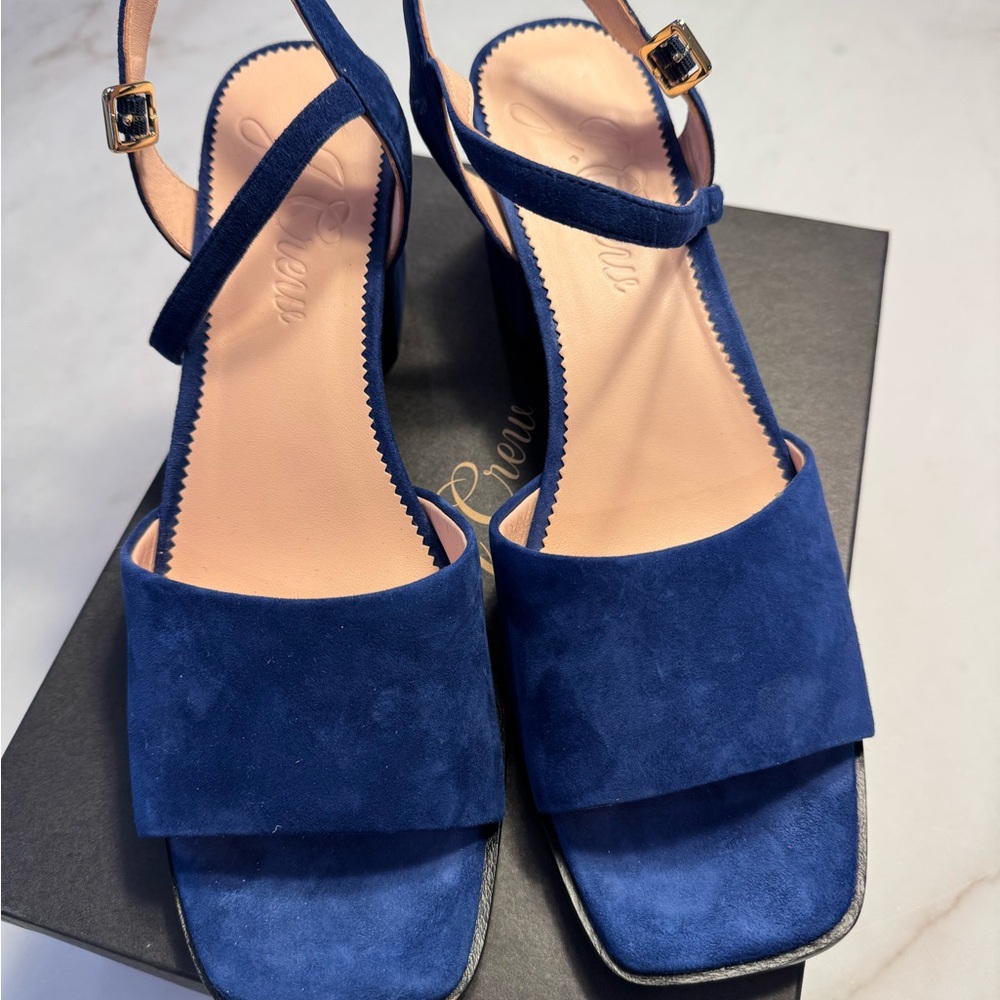 J. Crew Royal Blue Suede Sandals